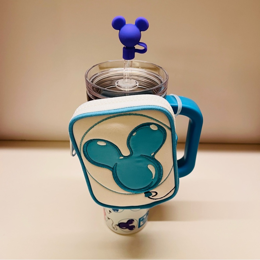 NEW Disney Mickey Balloons 30oz Insulated Stainless Steel Tumbler & Zip Case 🎈🎈🎈 - Picture 5 of 15